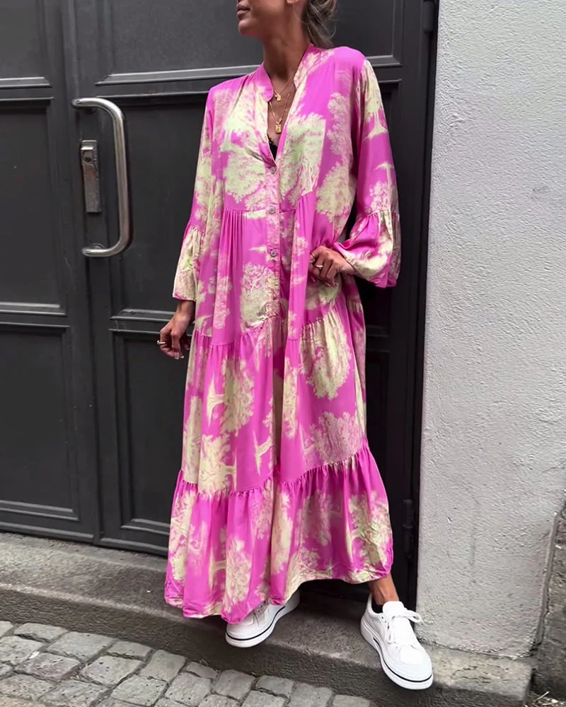 Theresa – Maxi Dress with Flared Sleeves