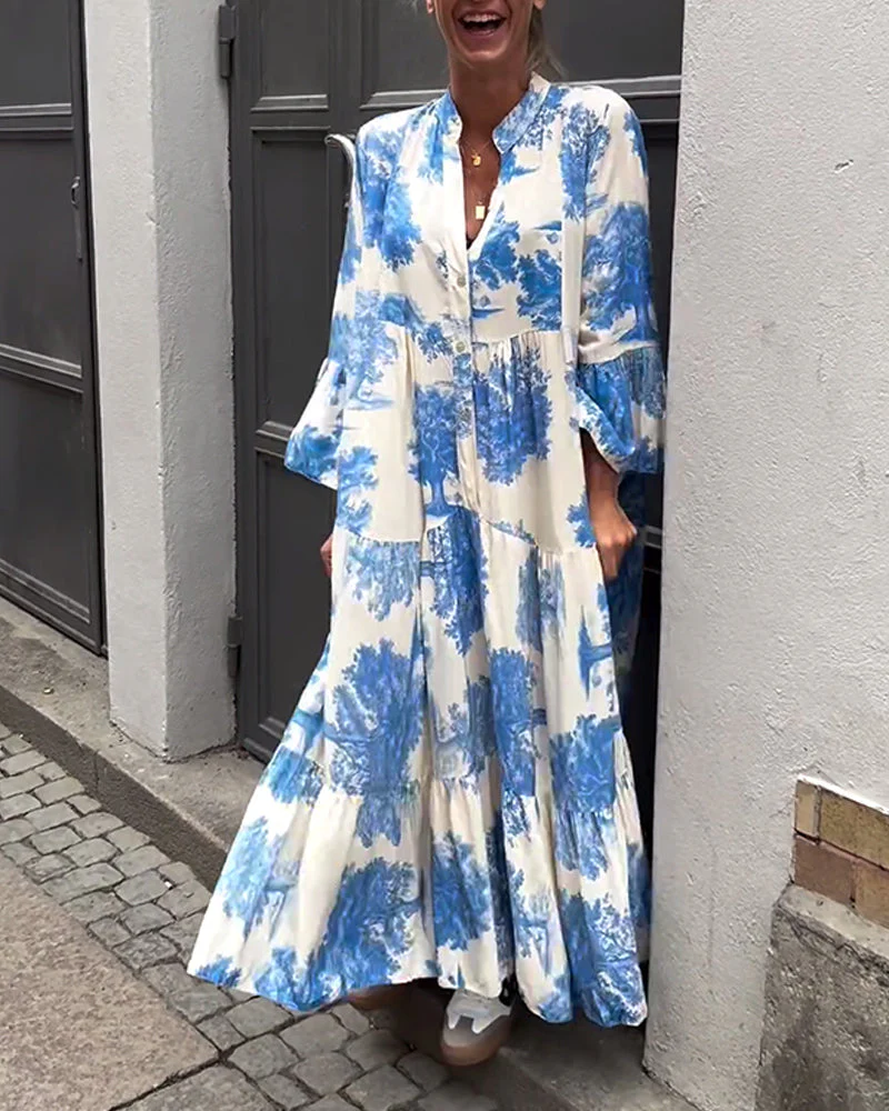 Theresa – Maxi Dress with Flared Sleeves
