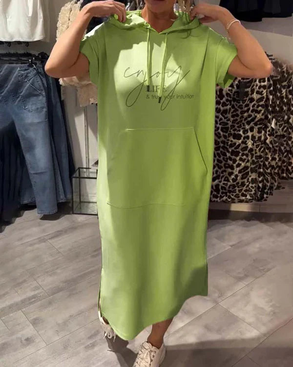 Saskia™ | Rahat Kapüşonlu Elbise