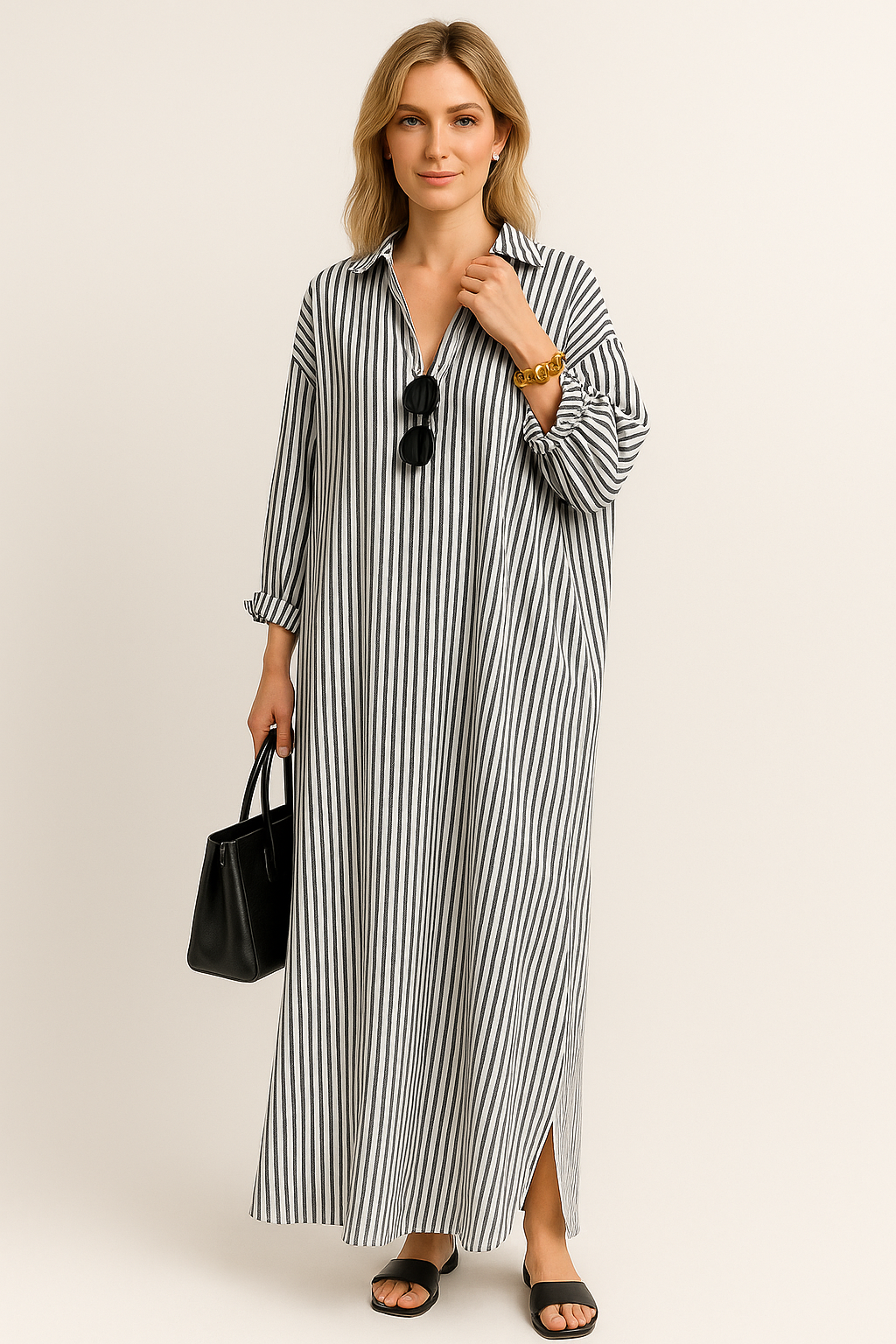 Luna | Hafif Oversize Gömlek Elbise