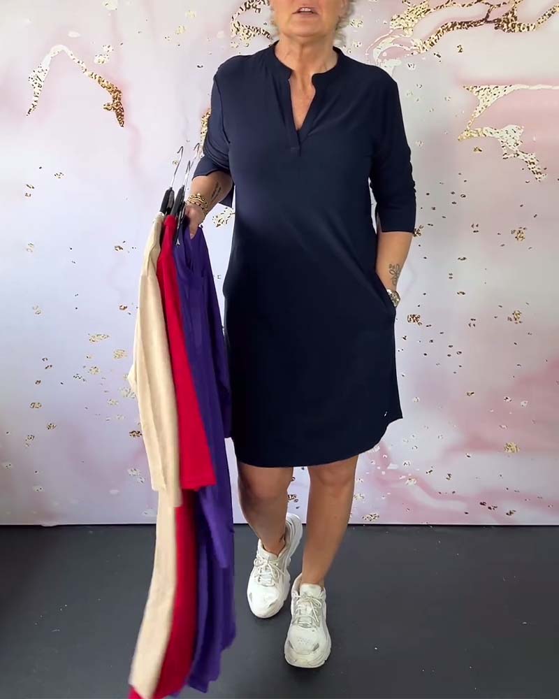 Hanne | V Yaka Şık Elbise