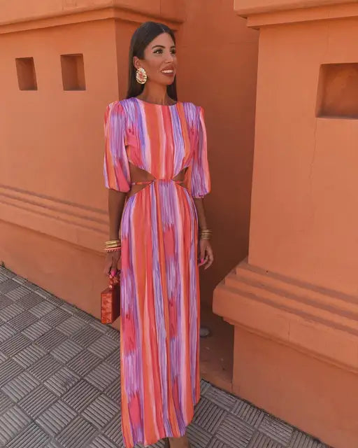 Laluna® | Şık Açık Sırt Elbise