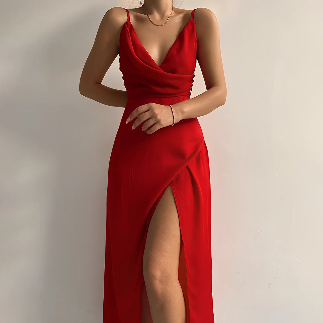Laluna® | Şık Askısız Elbise Modeli