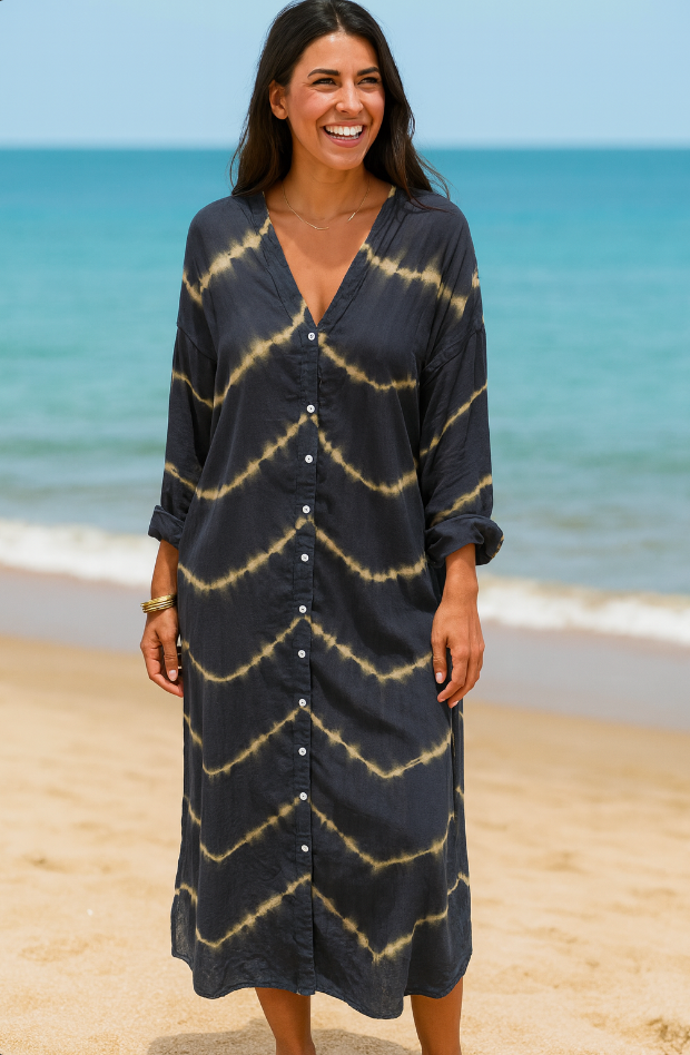 Julia™ | Boho Çizgili Maxi Elbise