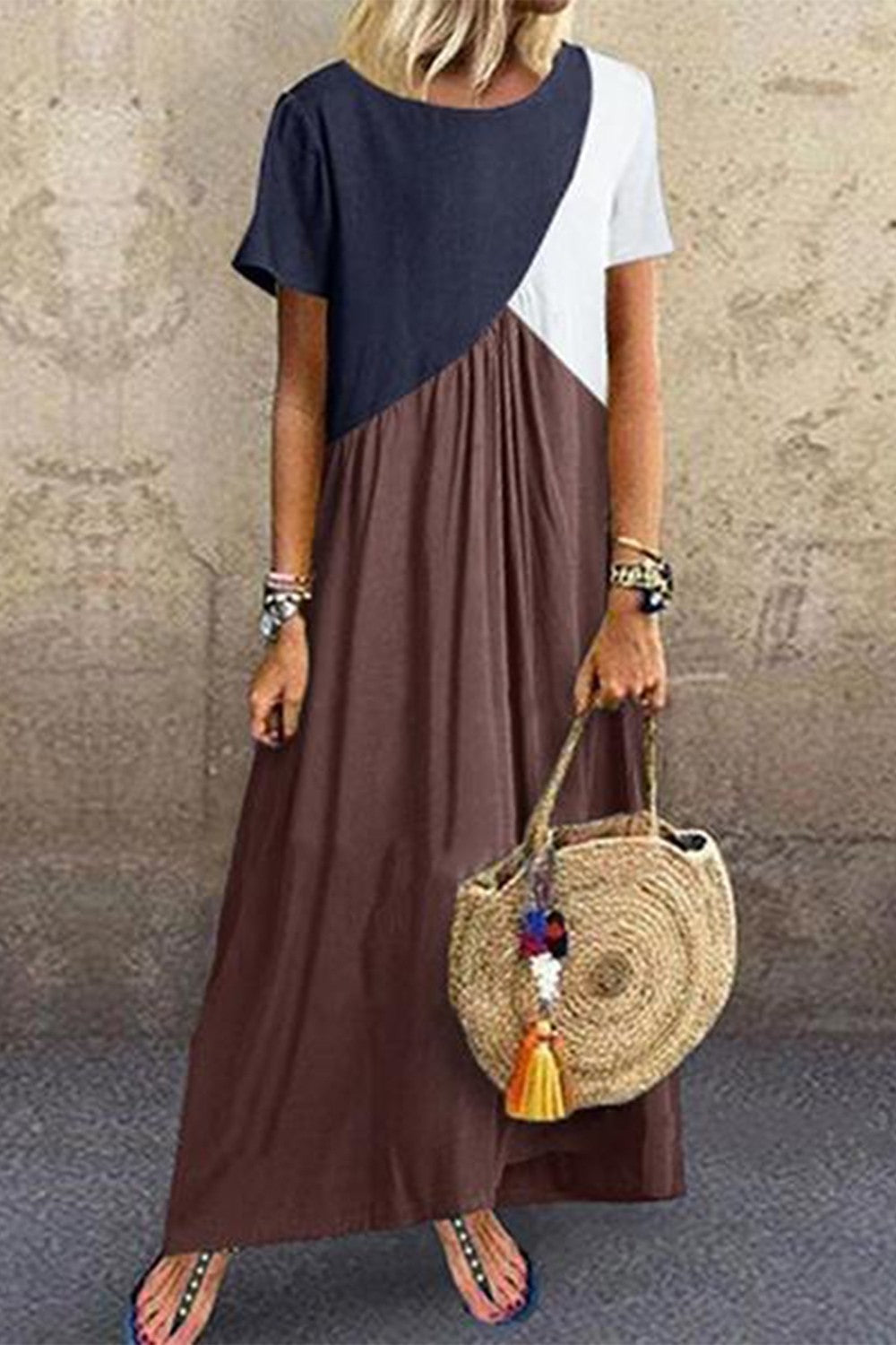 Linda – Patchwork Maxi Dress