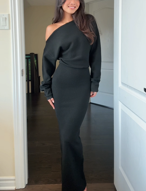 Laluna® | Tek Omuzlu Elbise