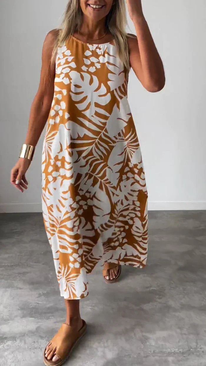 Laluna® | Rahat Çiçek Desenli Elbise